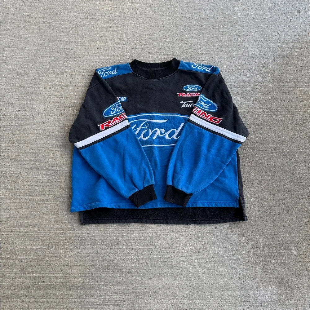 Vintage Racing Champions Apparel Ford Racing NASCAR Sweatshirt Boxy Size L/XL - Picture 9 of 11